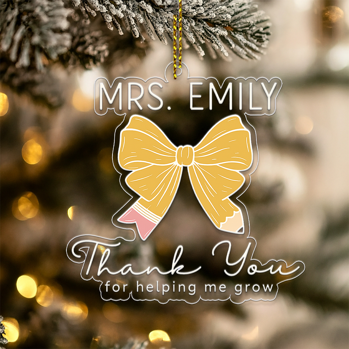 Personalized Teacher Appreciation Ornament