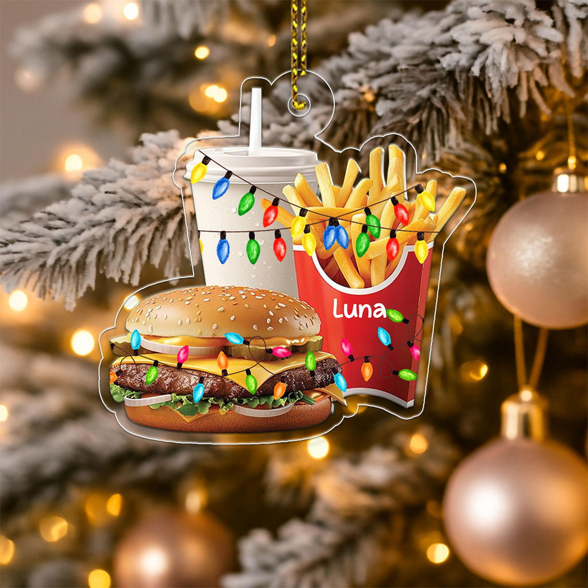 Custom Name Fast Food Combo Holiday