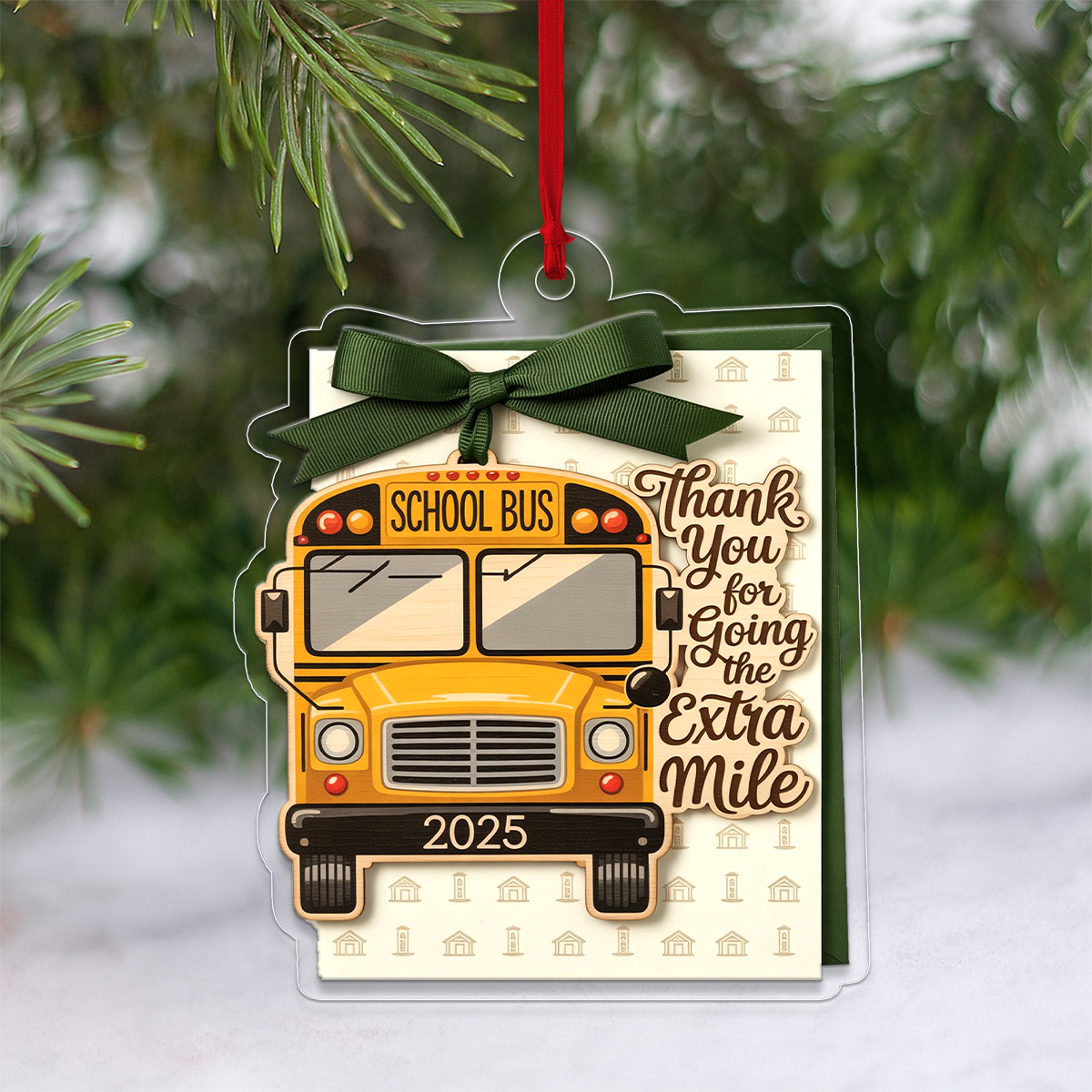 Personalized Bus Driver Ornament, Custom School Bus Christmas Ornament, Gifts for Bus Driver, Holiday Ornament, Appreciation Keepsake