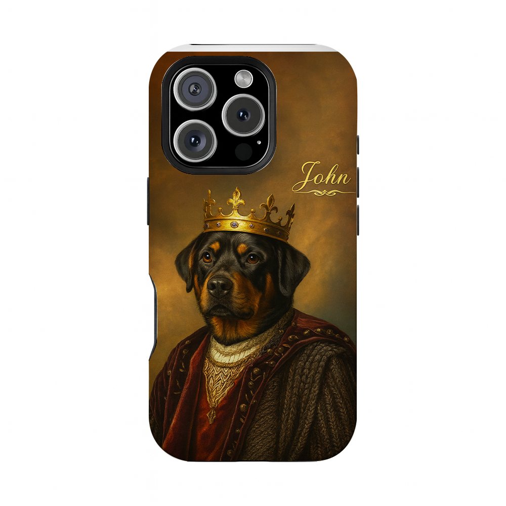 Custom Photo Crown King Dog Phone Case Gift For Dog Lovers