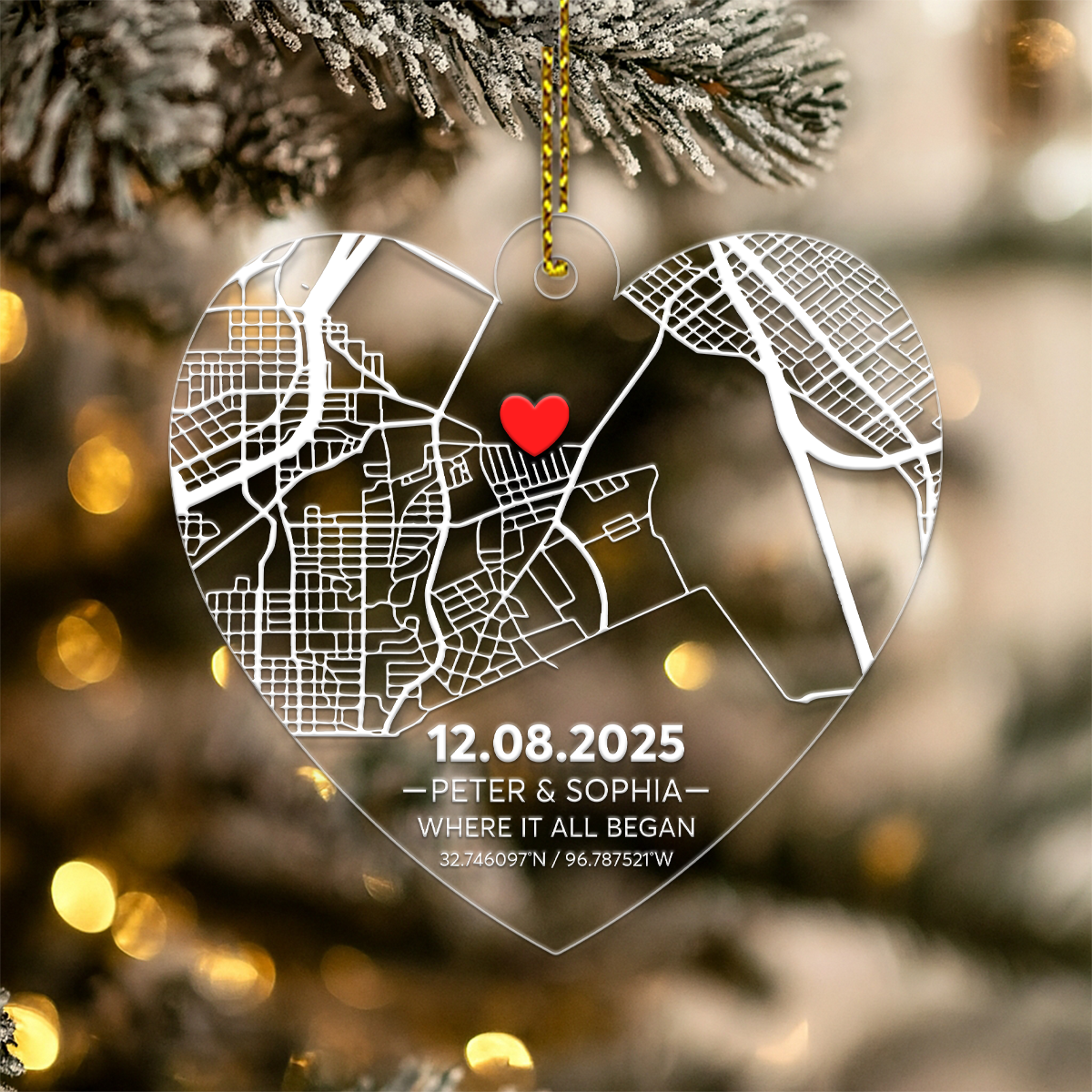 Custom Couple City Map