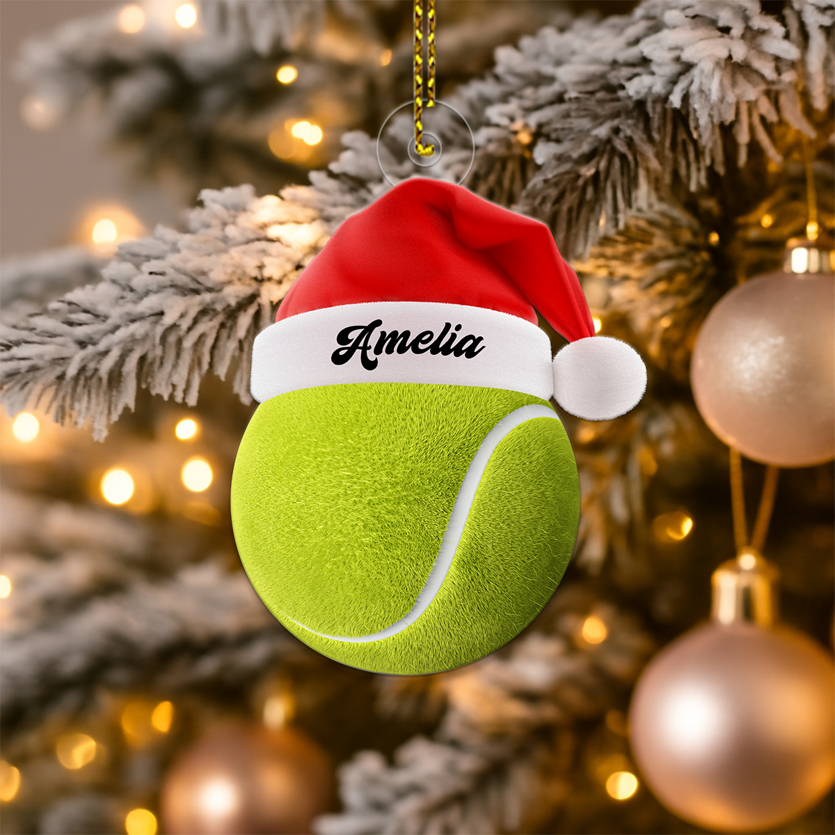 Personalized Tennis Acrylic Ornament Christmas Gift