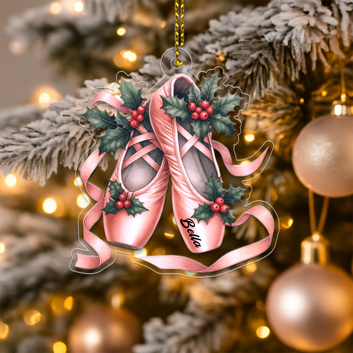 Personalized Ballet Xmas For Ballerina Dancer Acrylic Ornament Christmas Gift