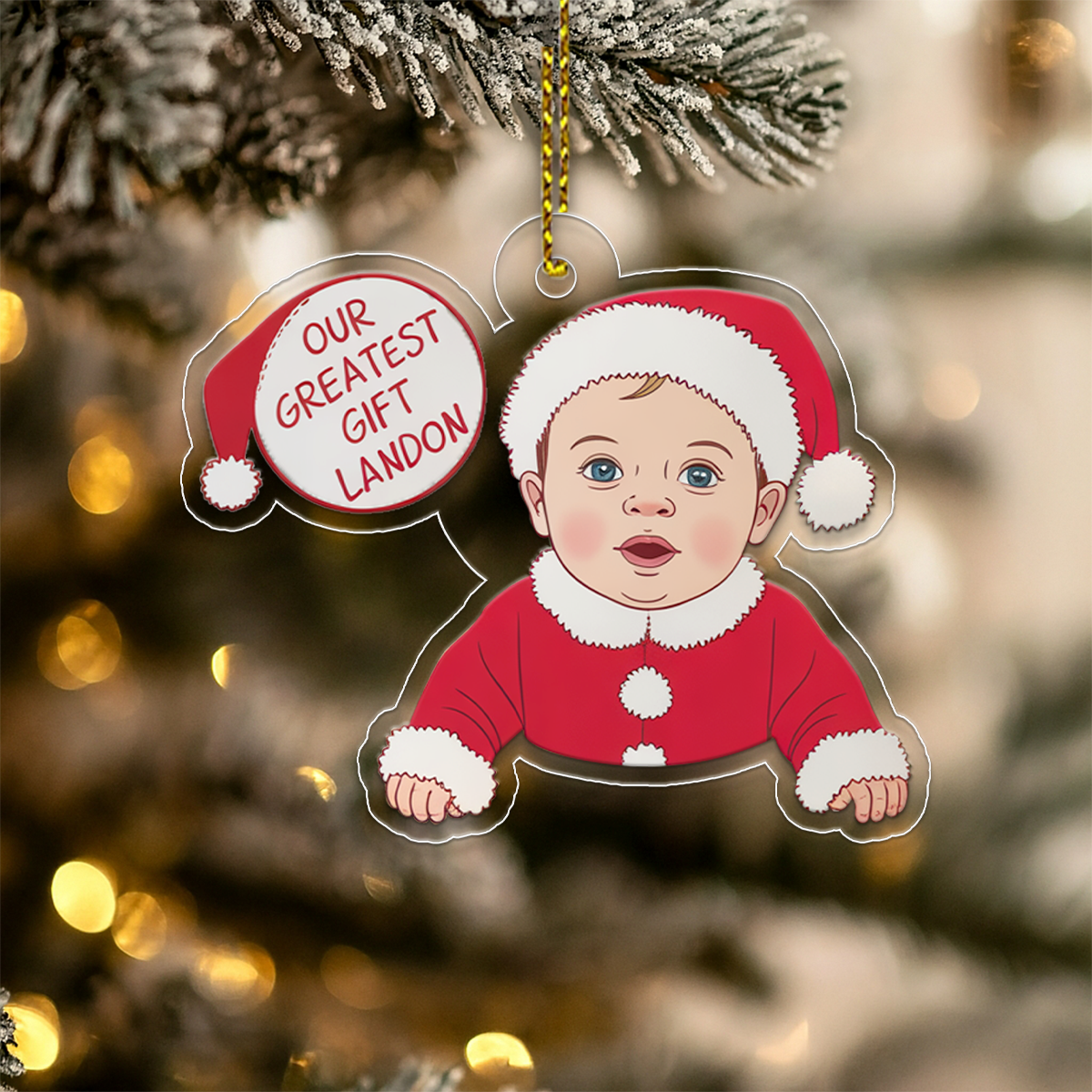 My First Christmas - Personalized Custom Upload Photo Ornament2