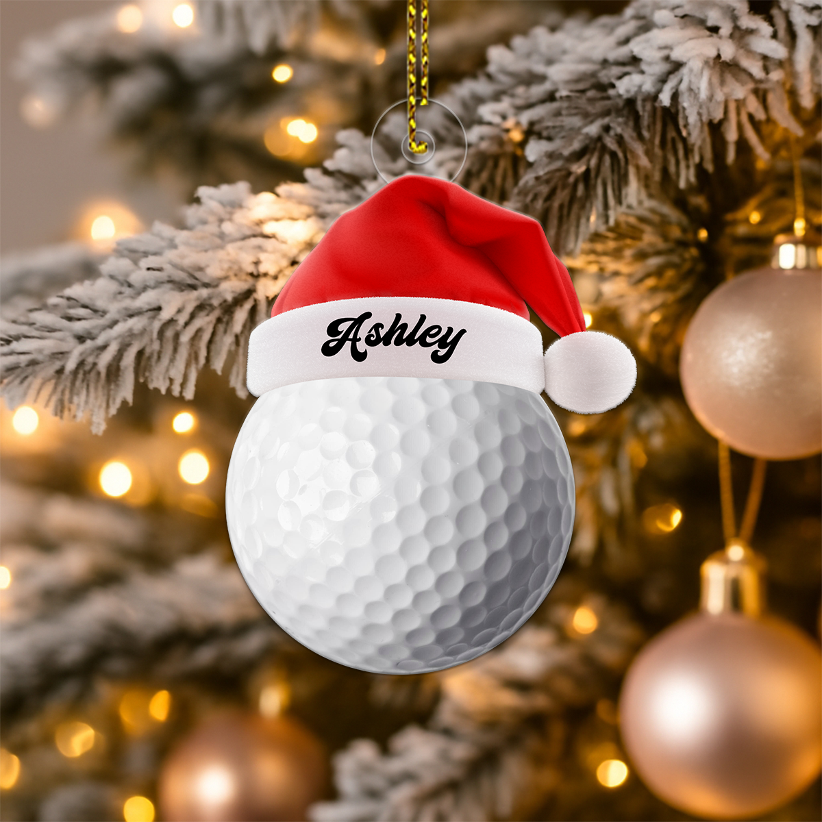 Personalized  Golf Acrylic Ornament Christmas Gift