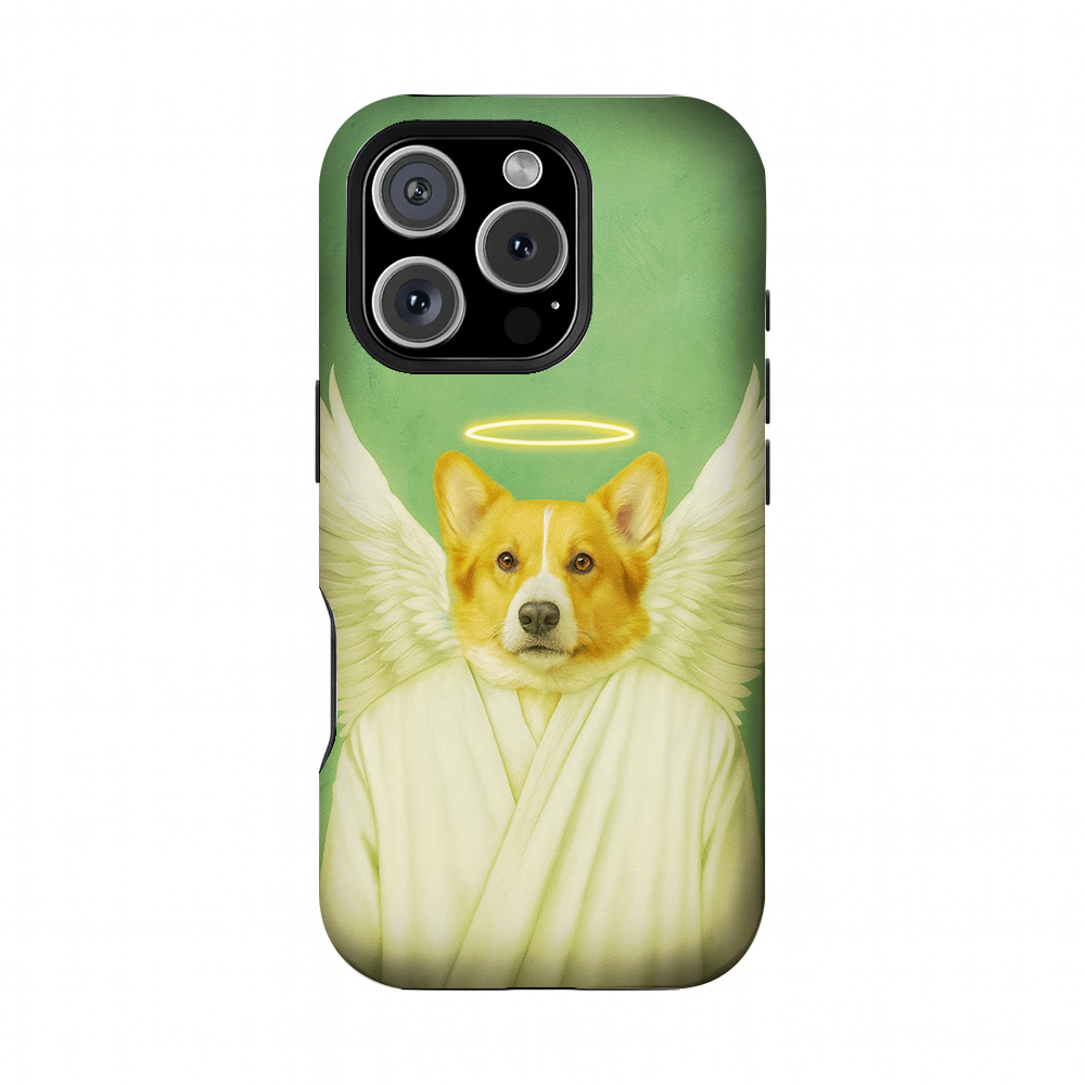 Custom Photo Angel Dog Phone Case Memorial Gift For Dog