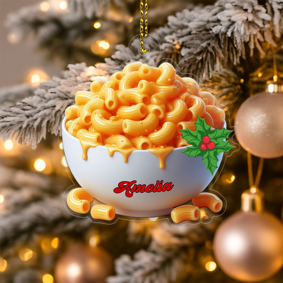 Baked Macaroni and Cheese Acrylic Ornament Christmas Gift