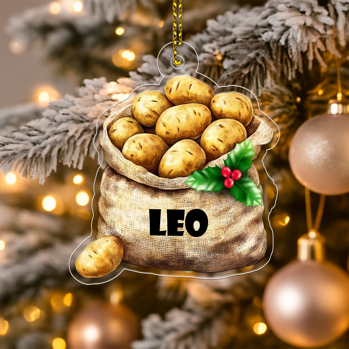 Custom Name Potato For Farmer Acrylic Ornament Christmas Gift