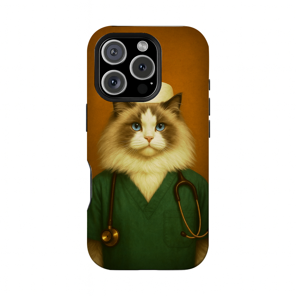 Custom Photo Nurse Cat Phone Case Gift For Cat Lovers