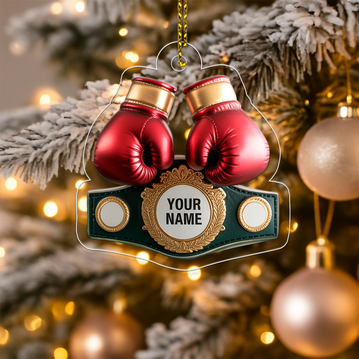 Christmas Acrylic Boxing Glove Ornament Acrylic Ornament Christmas Gift