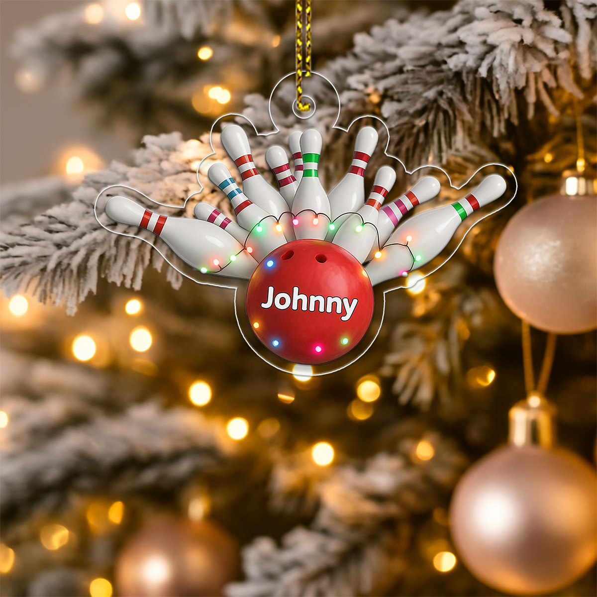 Custom Name Bowling Christmas