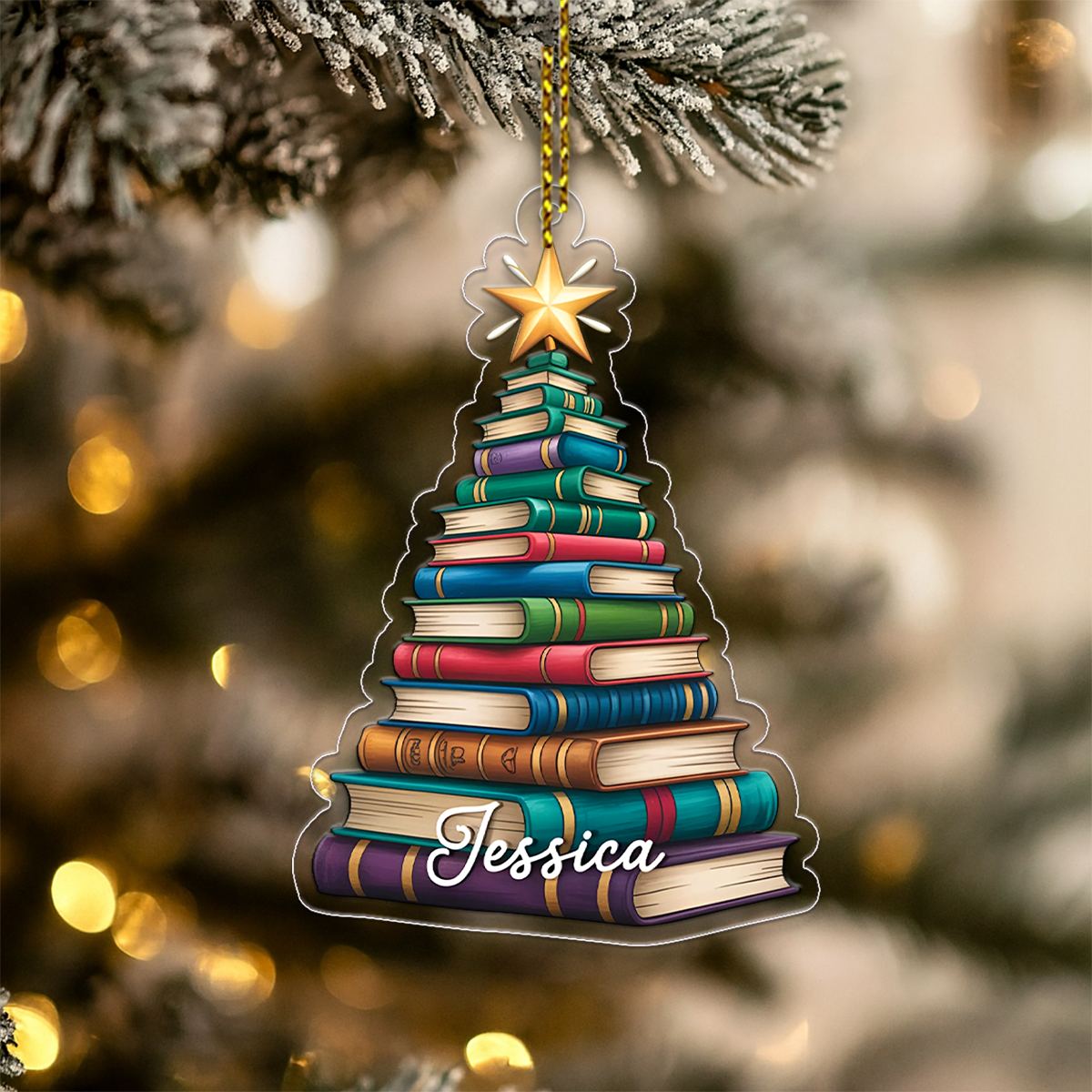 Custom Name Christmas Gift for Book Lovers, Teachers