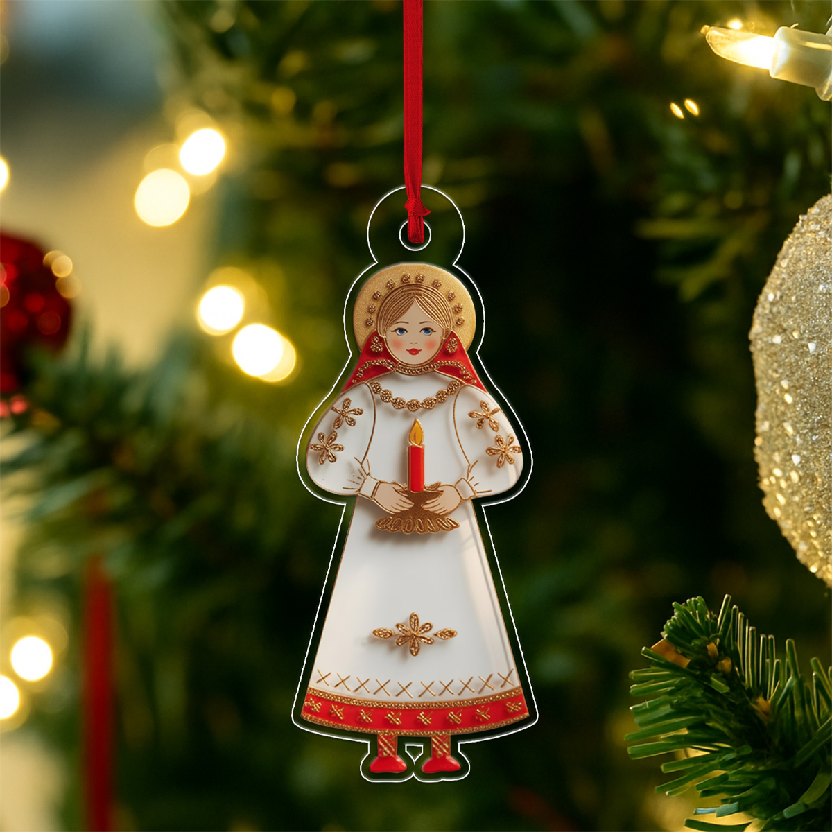 St. Lucia Ornament Acrylic Ornament Christmas Gift