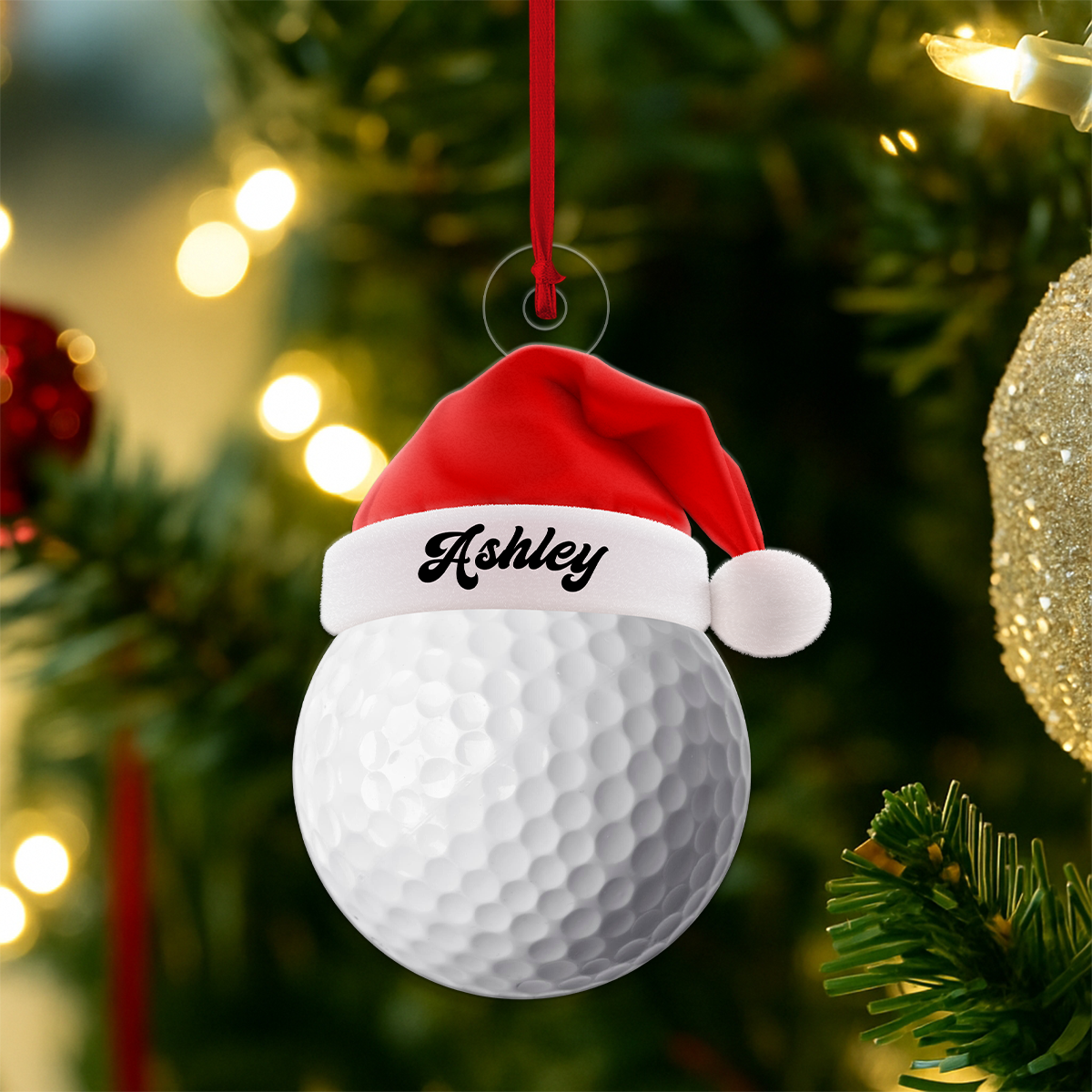 Personalized  Golf Acrylic Ornament Christmas Gift