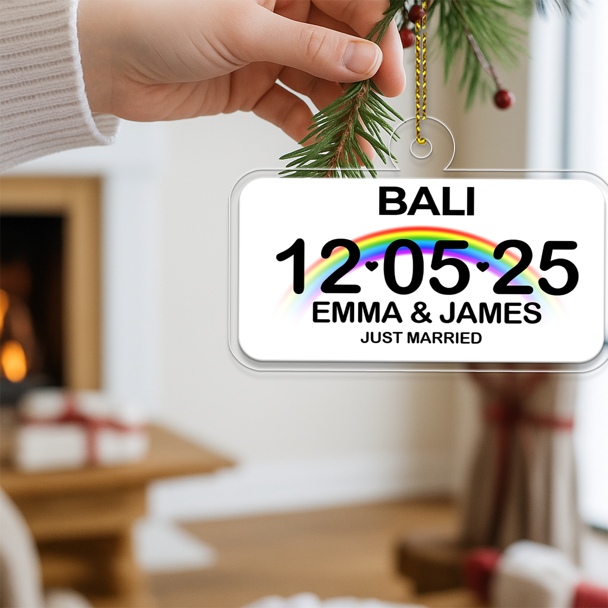 Custom Name Couple Just Married