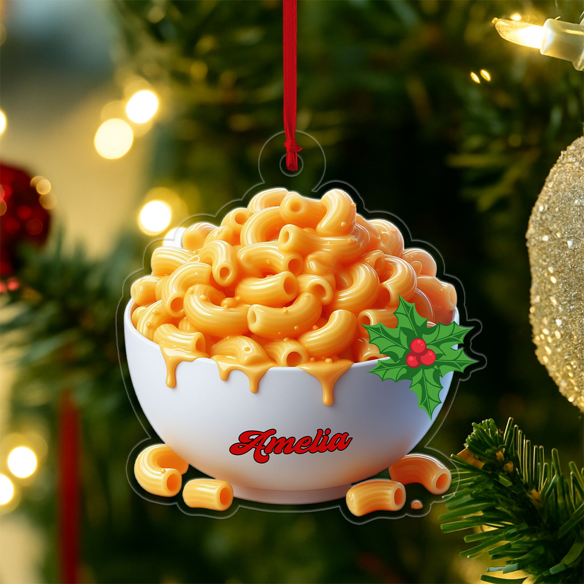 Baked Macaroni and Cheese Acrylic Ornament Christmas Gift