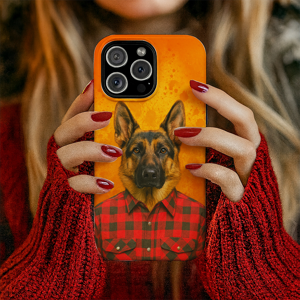 Custom Photo Dog In Red Shirt Phone Case Gift For Dog Lovers