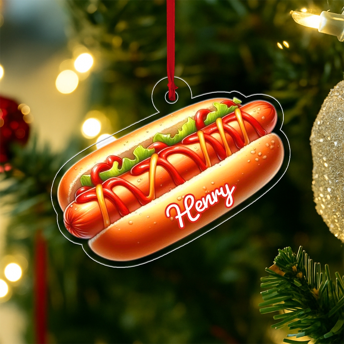 Custom Name Hotdog Christmas