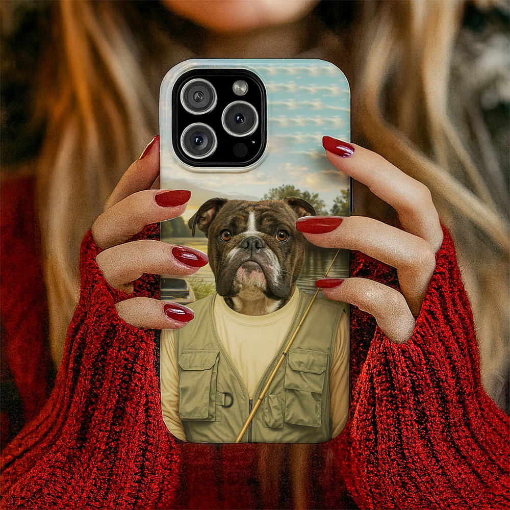 Custom Photo Fisherman Dog Phone Case
