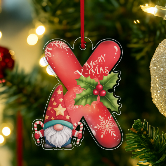 Christmas Initial Letter Ornament Acrylic Ornament Christmas Gift