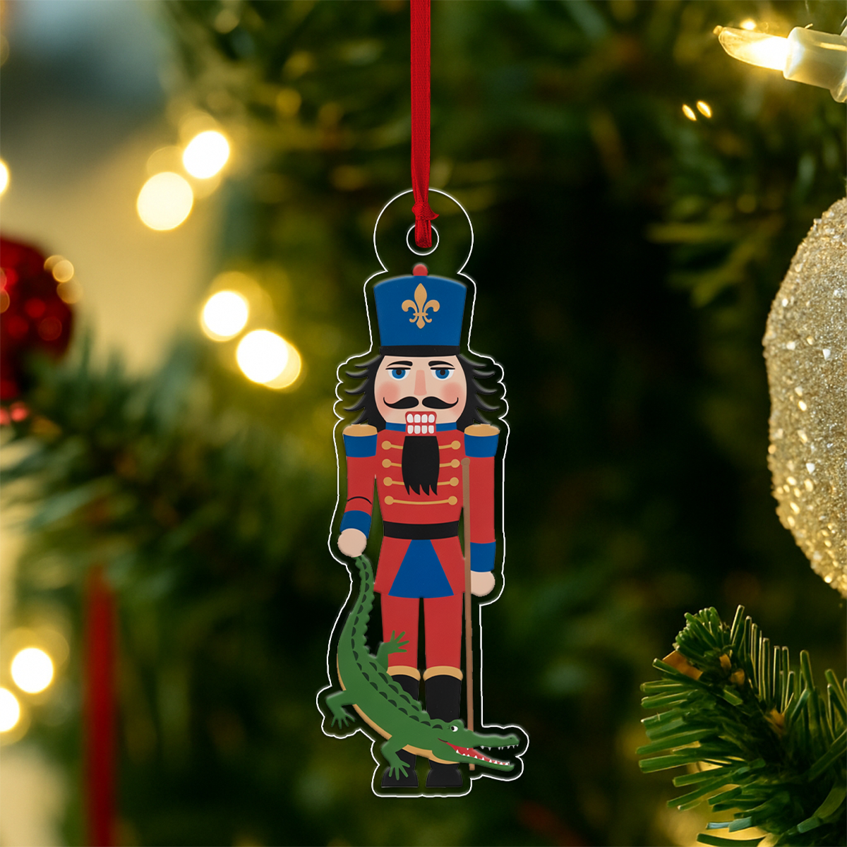Nutcracker Alligator Acrylic Ornament Christmas Gift