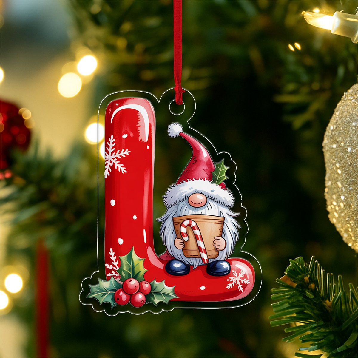 Letter L Acrylic Ornament Acrylic Ornament Christmas Gift