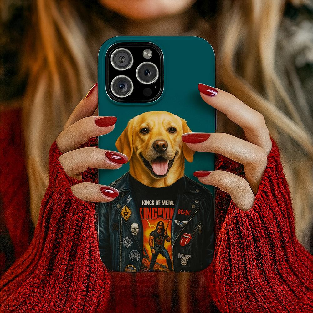 Custom Photo Dog Rock n Roll Phone Case Gift For Dog Lovers