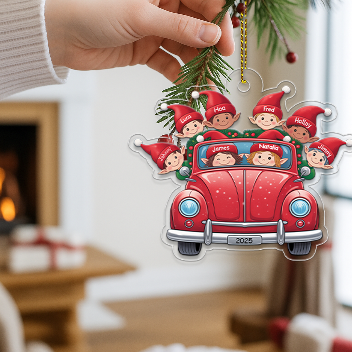 Personalized Custom Wood Ornament - Gift For Car Lovers