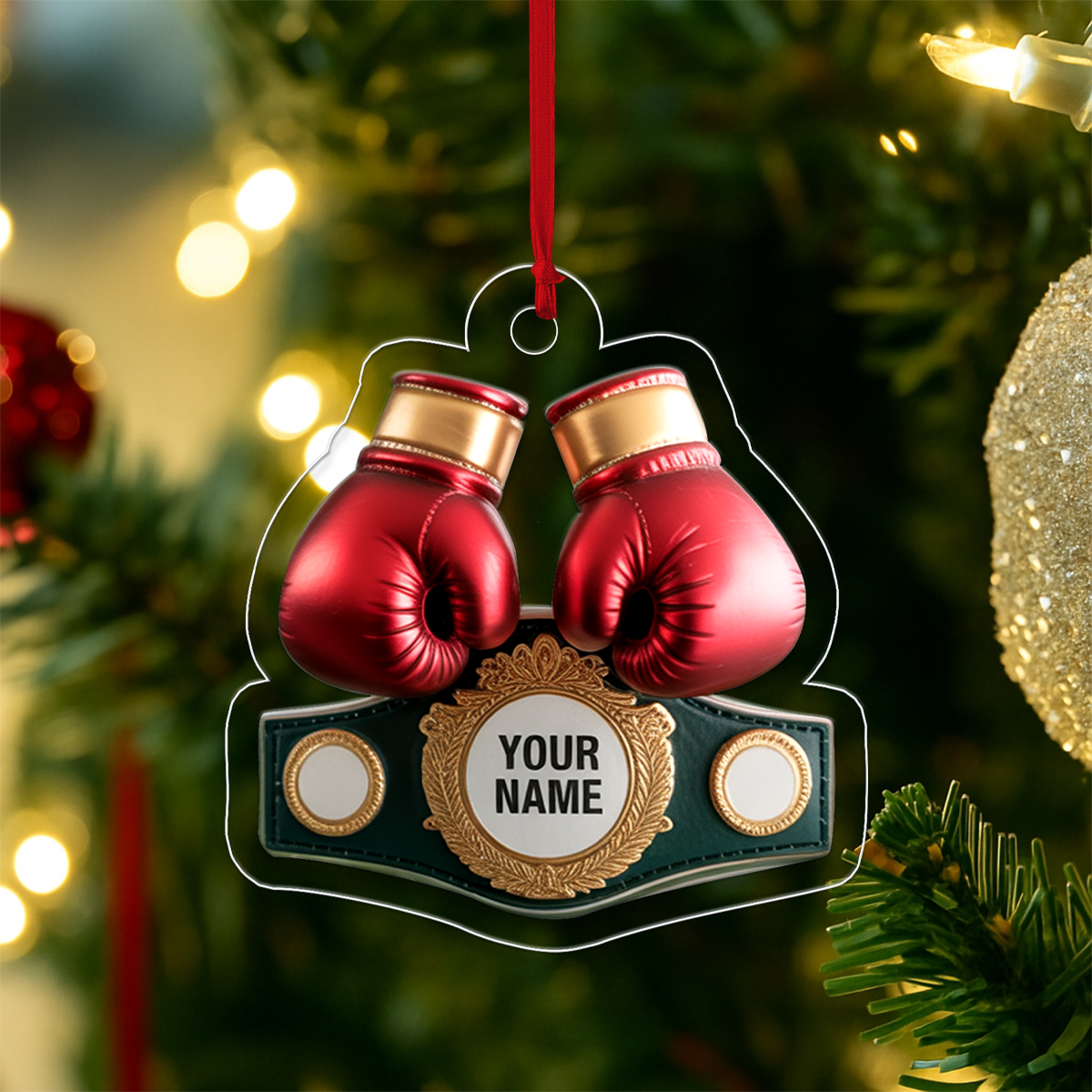 Christmas Acrylic Boxing Glove Ornament Acrylic Ornament Christmas Gift