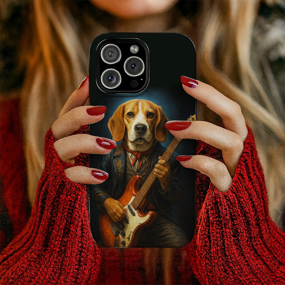 Custom Photo Dog Rock n Roll Phone Case