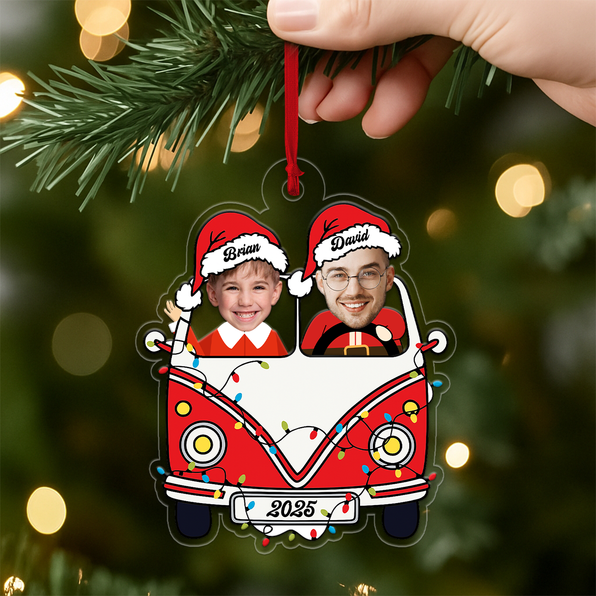 Cutsom Photo Dad And Kid Drive Safe