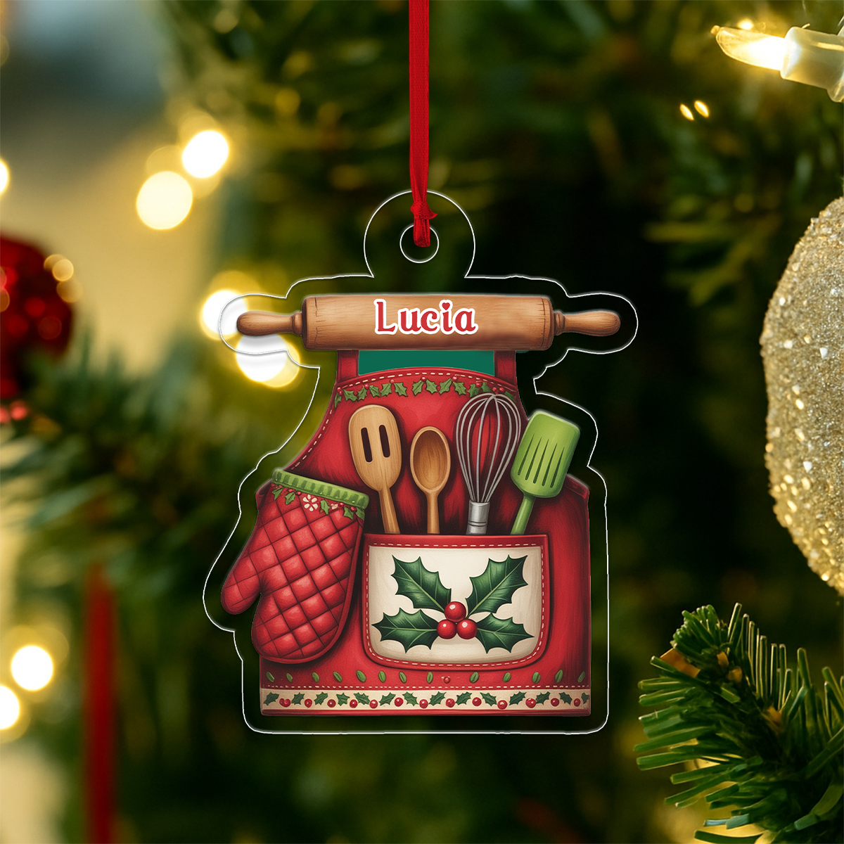 Custom Name Baker Xmas Acrylic Ornament Christmas Gift