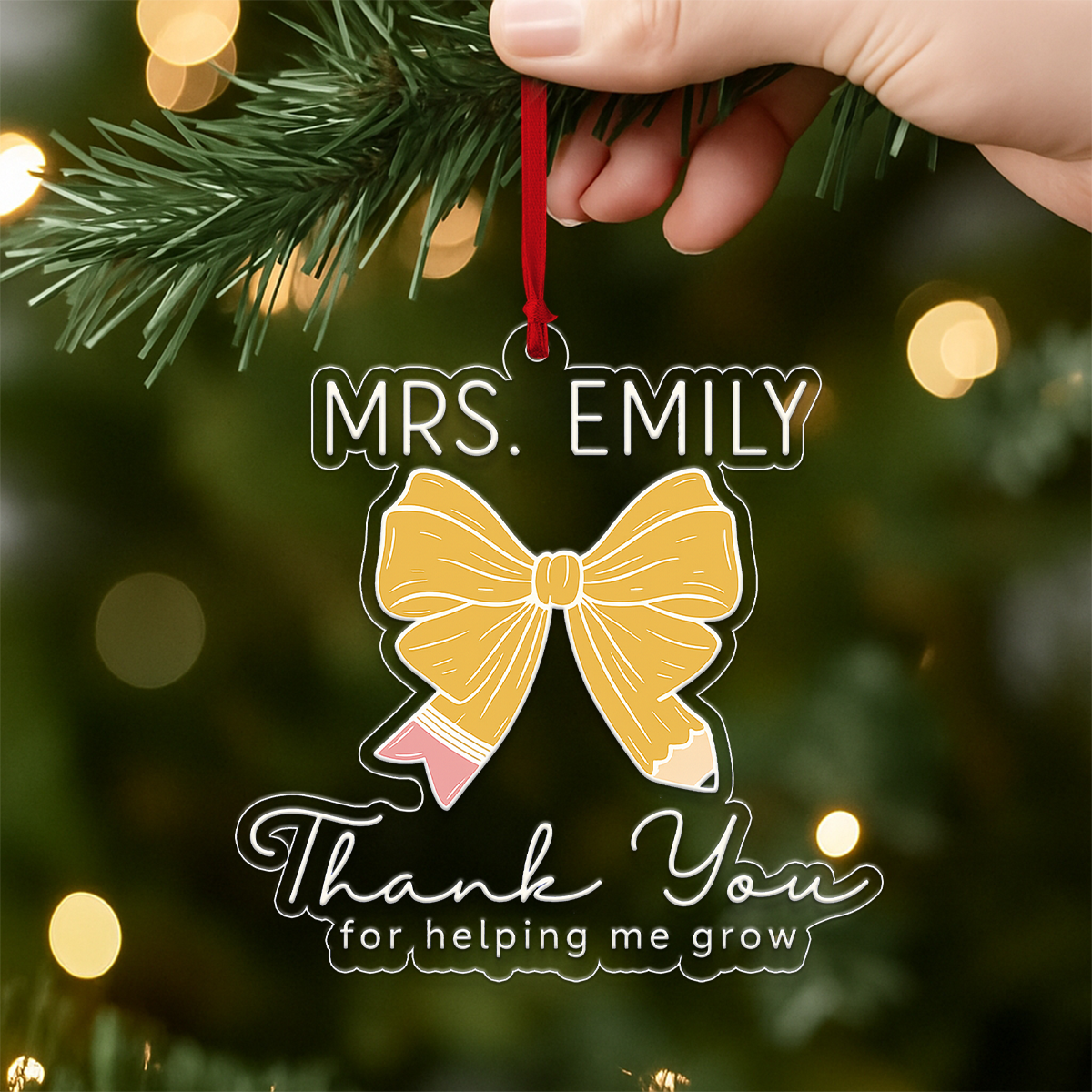 Personalized Teacher Appreciation Ornament