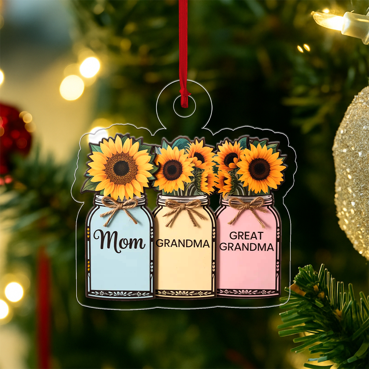 Persoanlized Flower Mason Jar Mom
