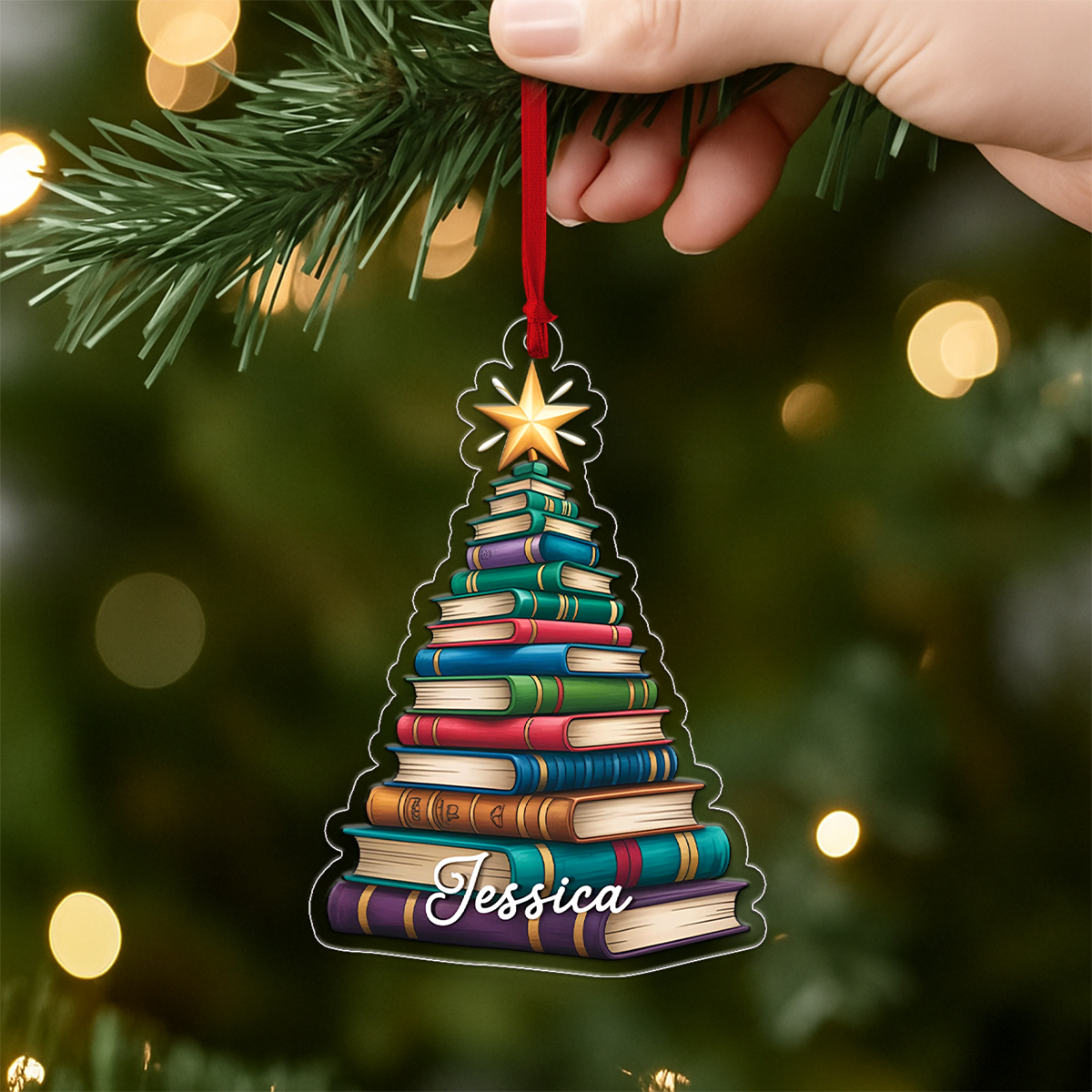 Custom Name Christmas Gift for Book Lovers, Teachers