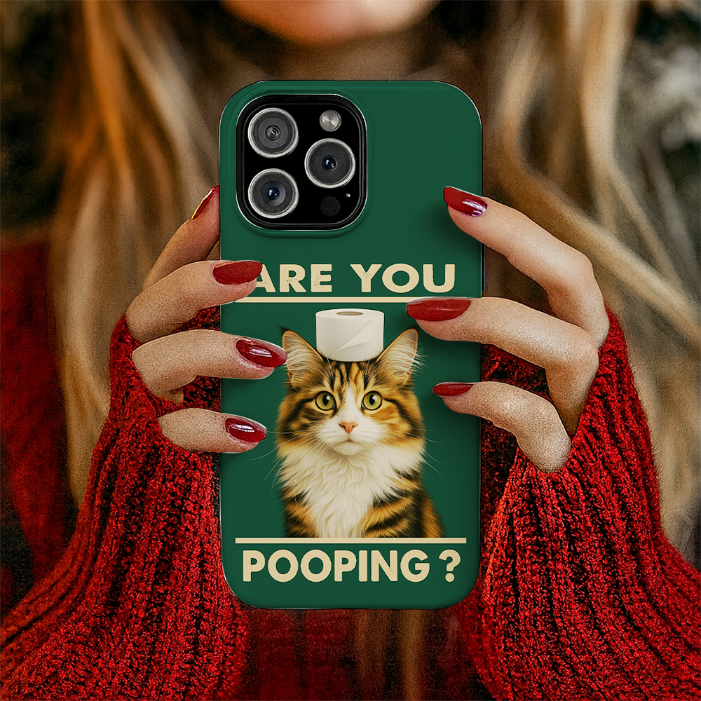 Custom Photo Funny Cat In Bathroom Phone Case