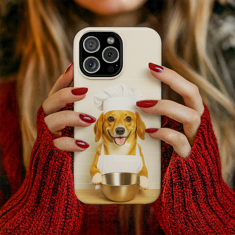 Custom Photo Dog Chef Phone Case Gift For Dog Lovers