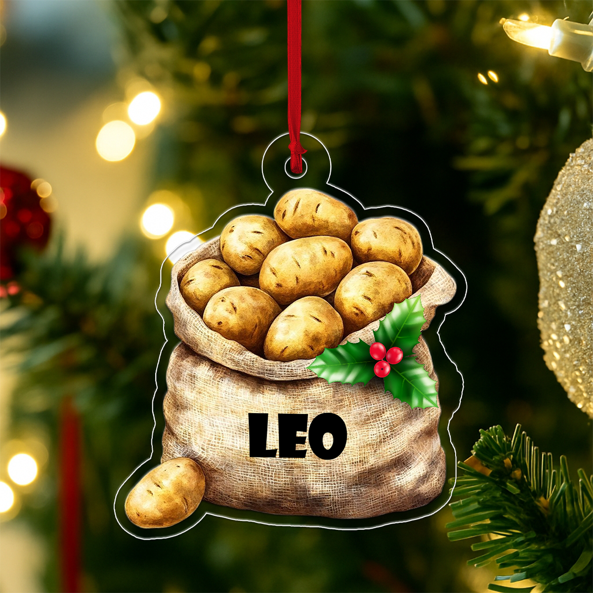 Custom Name Potato For Farmer Acrylic Ornament Christmas Gift