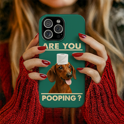 Custom Photo Funny Dog In Bathroom Phone Case