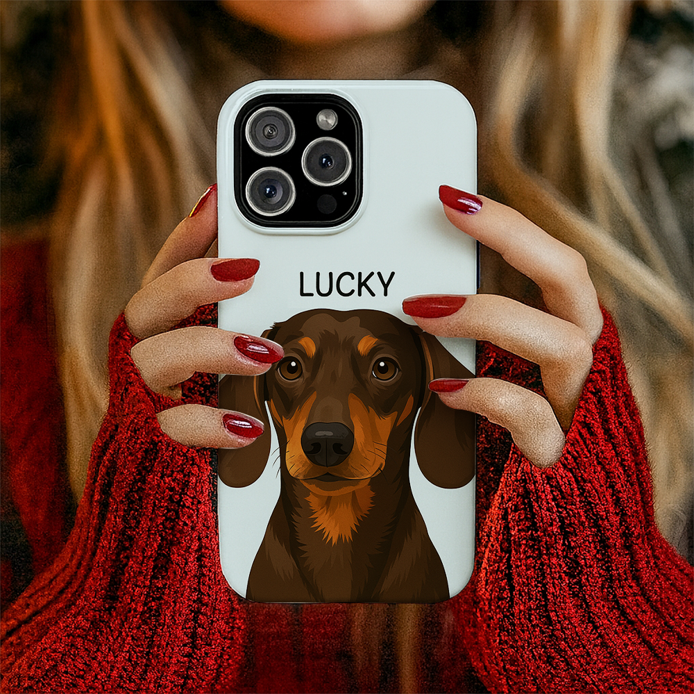 Custom Photo Minimalist Classic Dog Phone Case Gift For Dog Lovers