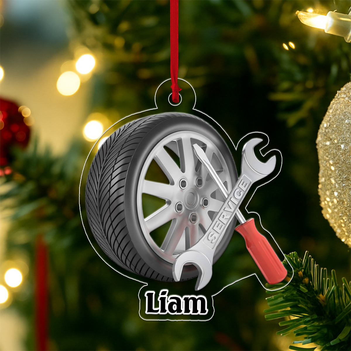 Custom Name Mechanic Christmas