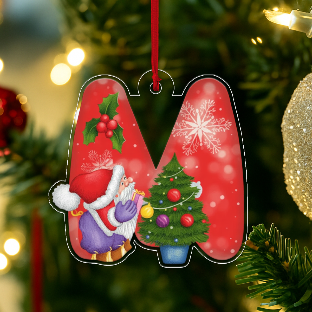 Letter M Acrylic Ornament Acrylic Ornament Christmas Gift