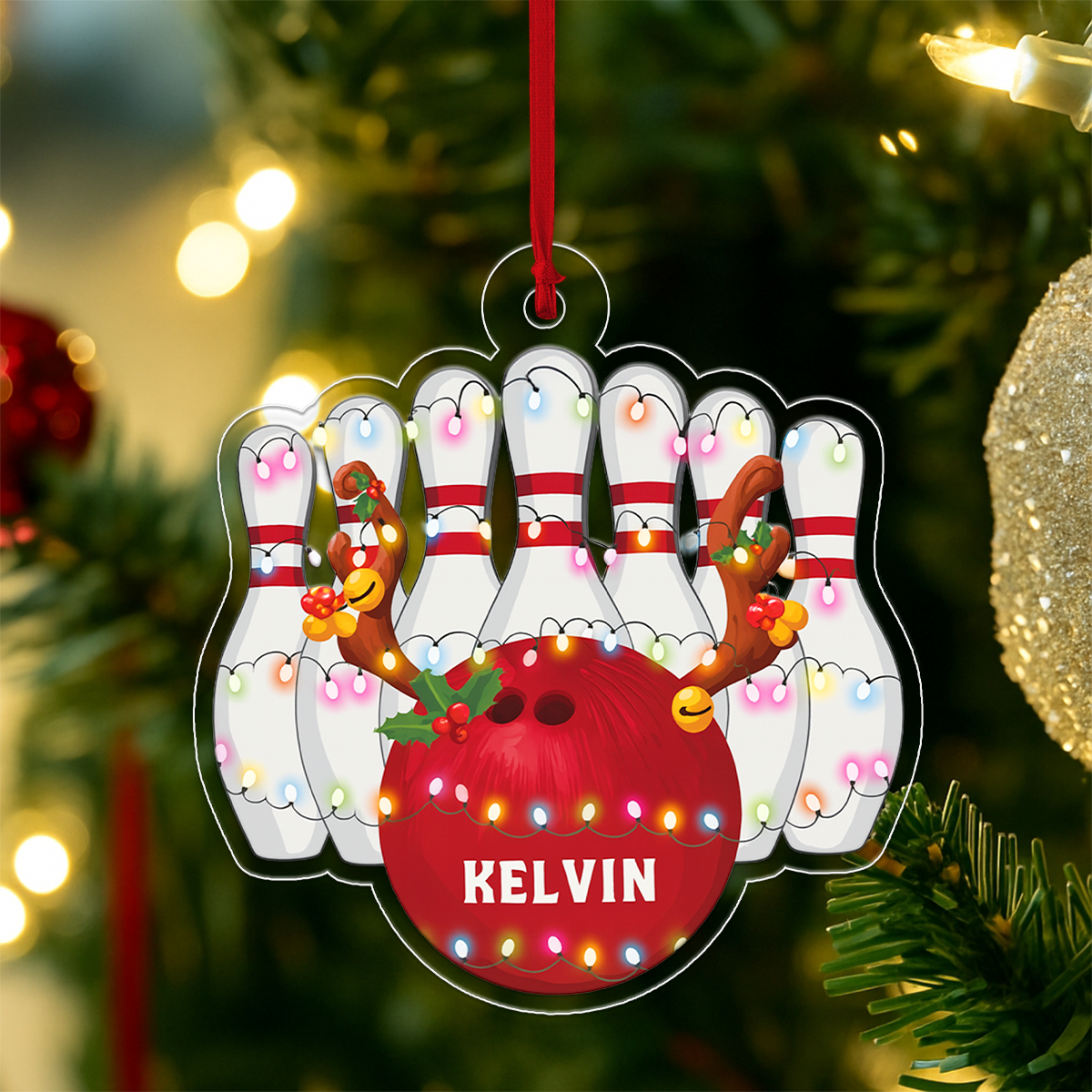 Custom Name Bowling Christmas2
