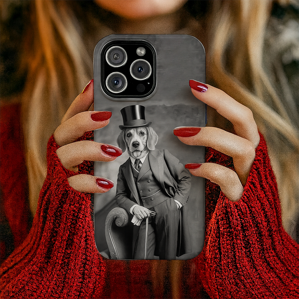 Custom Photo Gentleman Dog  Gift For Dog Lovers