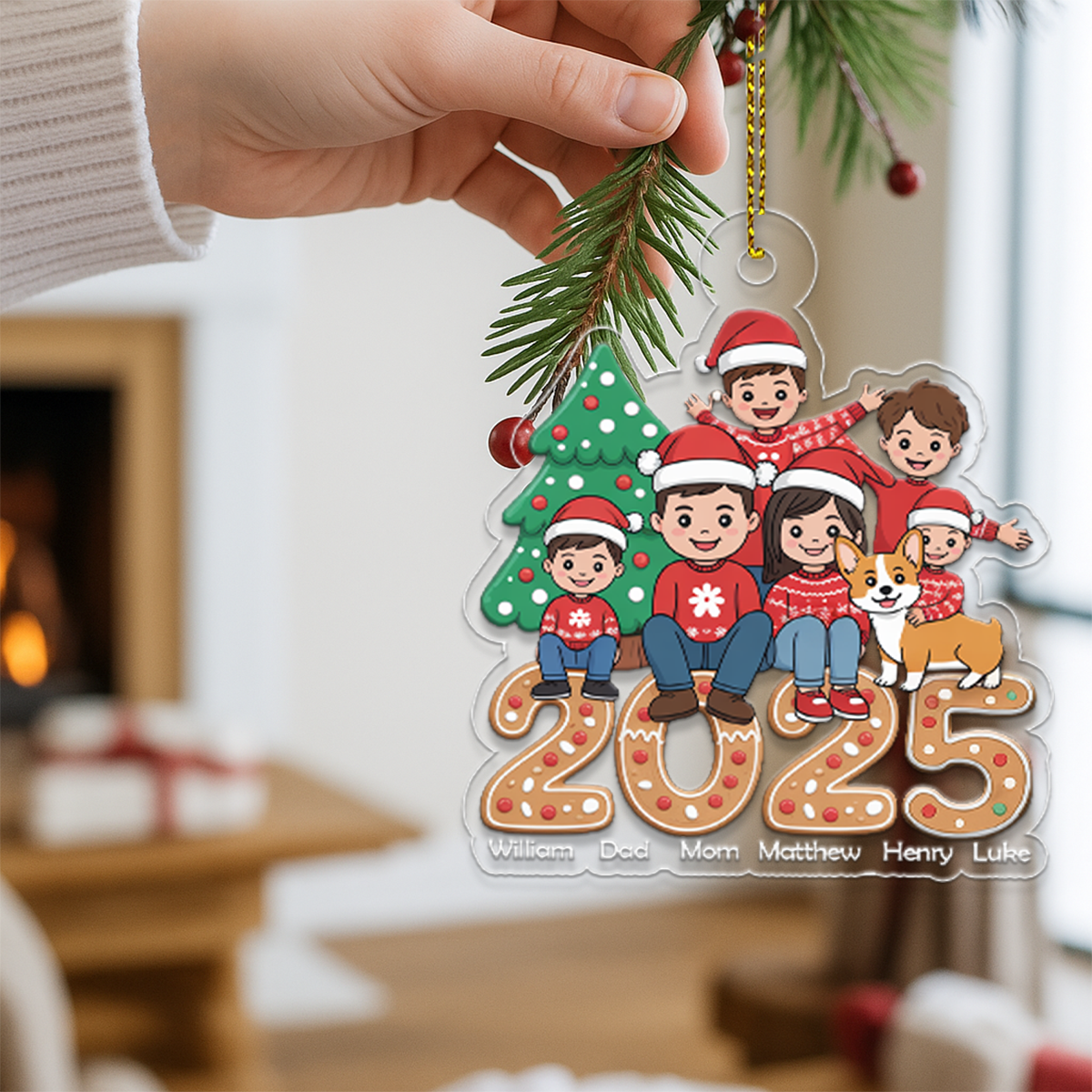 Making Memories Christmas Time - Family Personalized Custom Ornament2