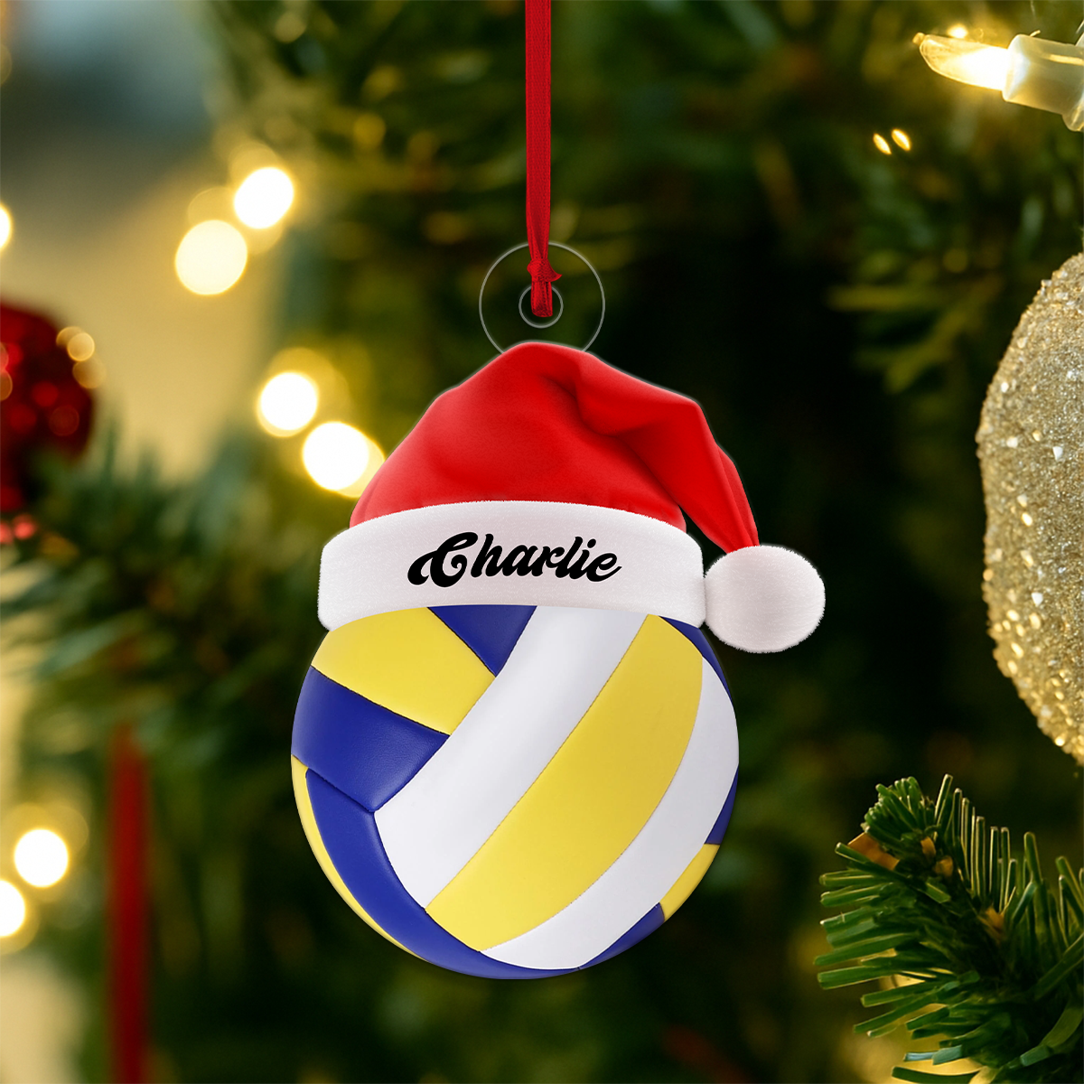 Personalized  Volleyball Acrylic Ornament Christmas Gift