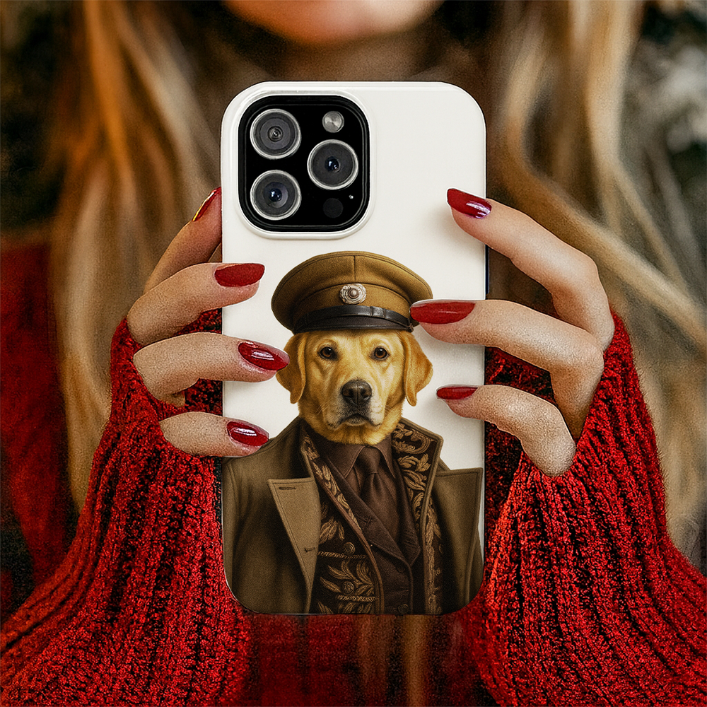 Custom Photo Captain Dog Phone Case