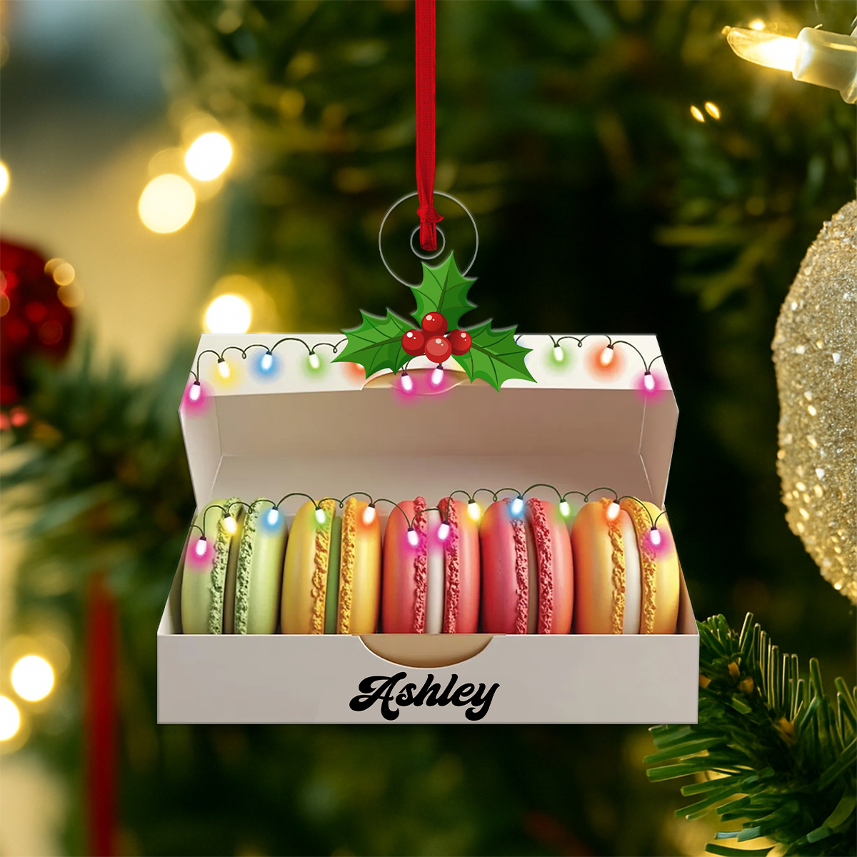 Custom Name Macaroons Acrylic Ornament Christmas Gift