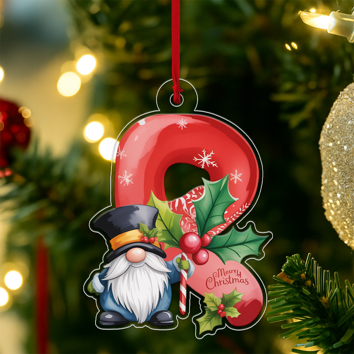 Ornament Christmas Initial Letter R Acrylic Acrylic Ornament Christmas Gift