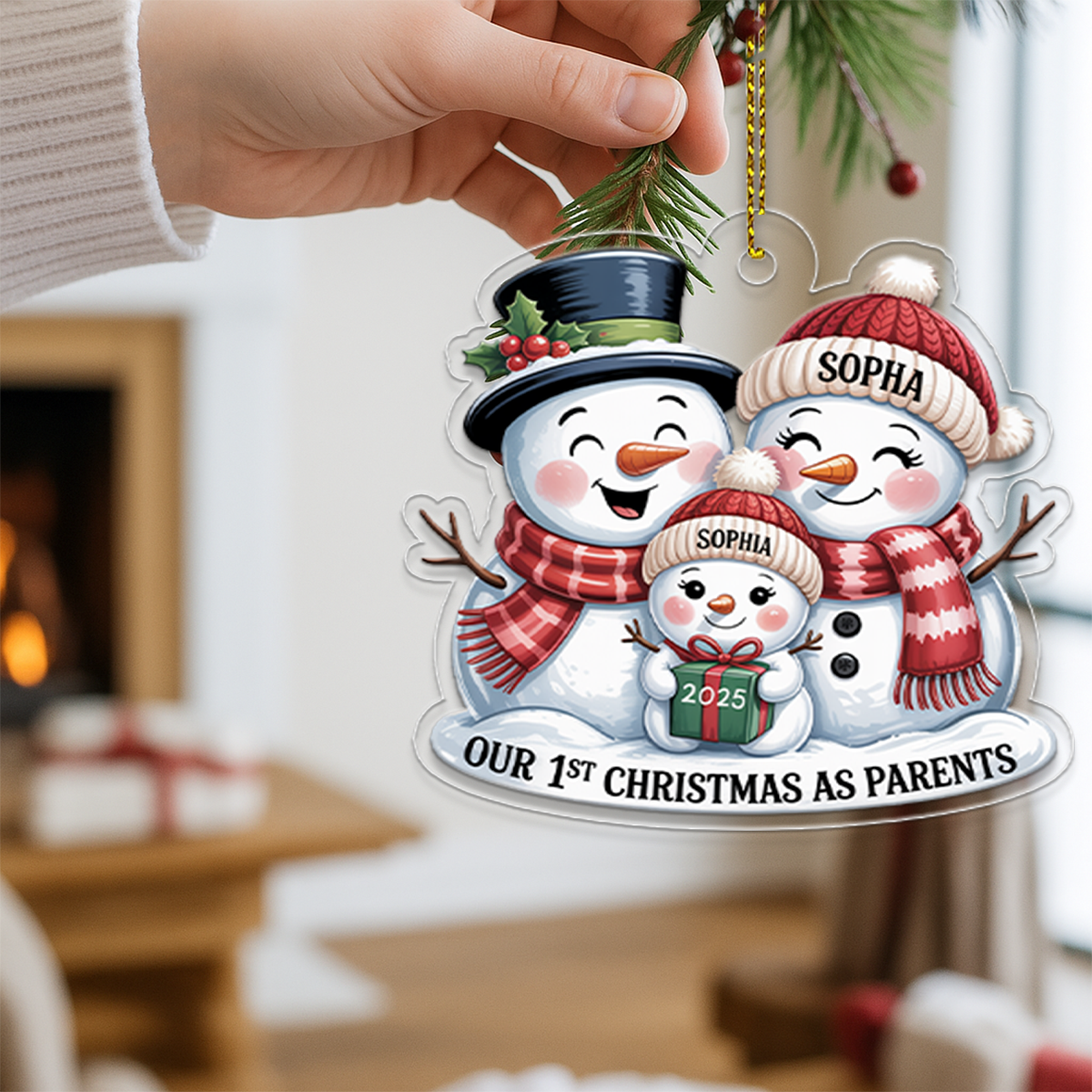 Our 1st Christmas As Parents Snowmen Ornament2
